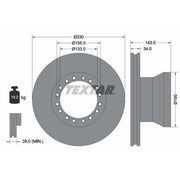 Textar 2 x Internally Vented Brake Discs 93142500 OE 1403758 1408253 1408671