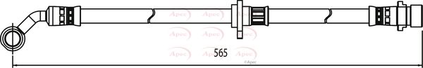 Apec Brake Hydraulic Hose Line Front Right