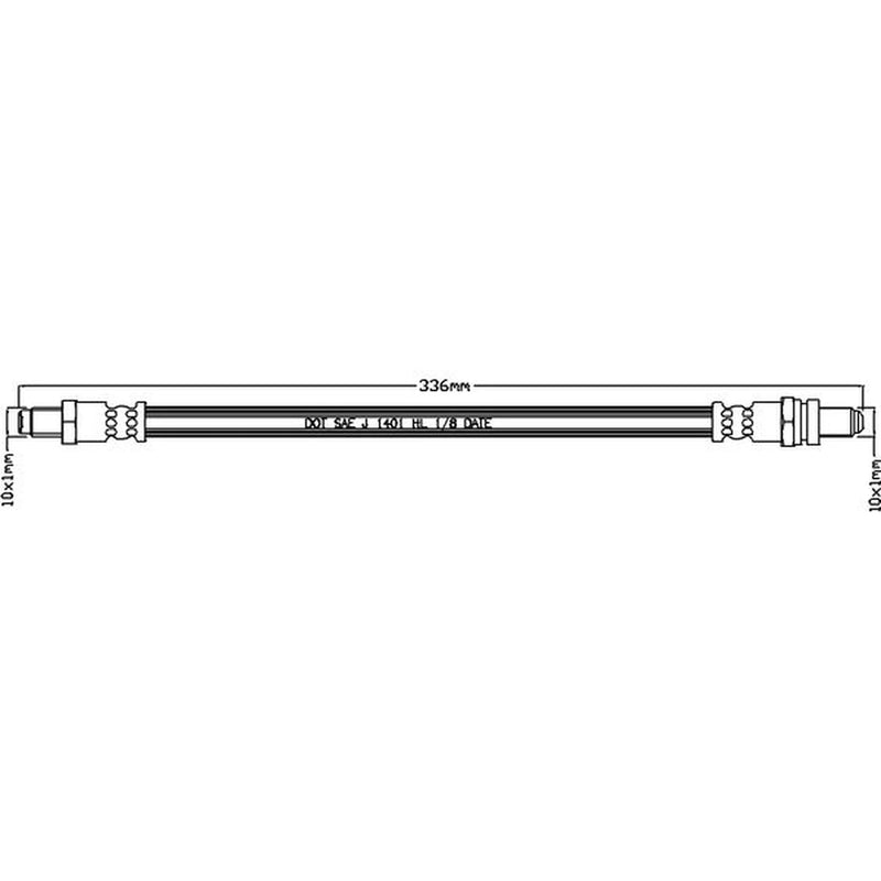 Abtex Brake Hydraulic Hose Line Rear ABH1065