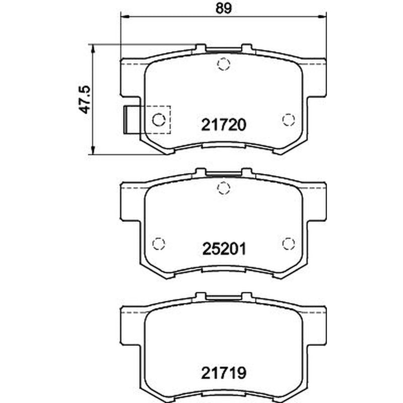 Mintex Rear Brake Pad Set MDB3134
