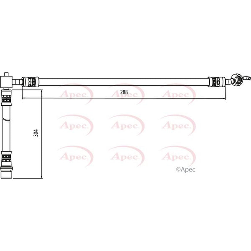 Apec Brake Hydraulic Hose Line Rear Left HOS4084