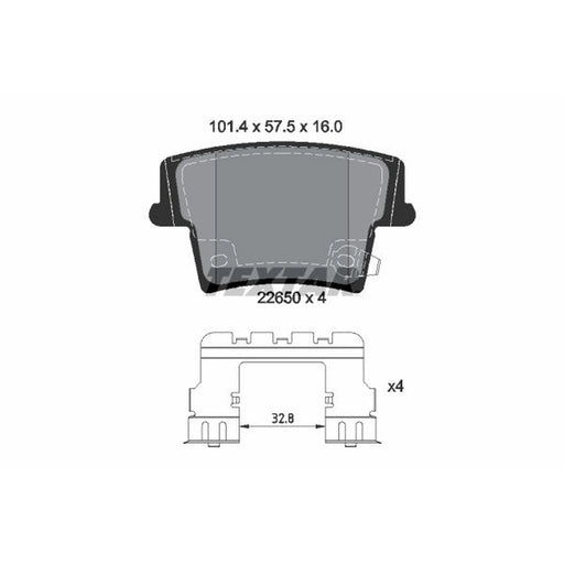 Textar Brake Pad Set 2265001