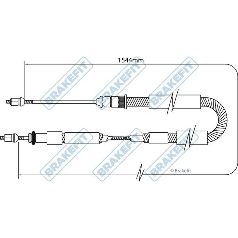 Apec Handbrake Cable Right Rear BBC3078
