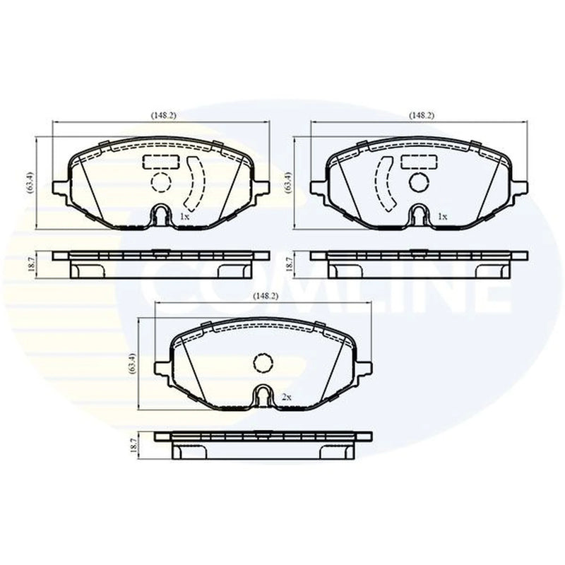 Comline 4 x Front Brake Pad Set CBP02854