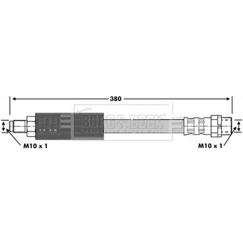 Borg & Beck Brake Hydraulic Hose Line Left BBH6927