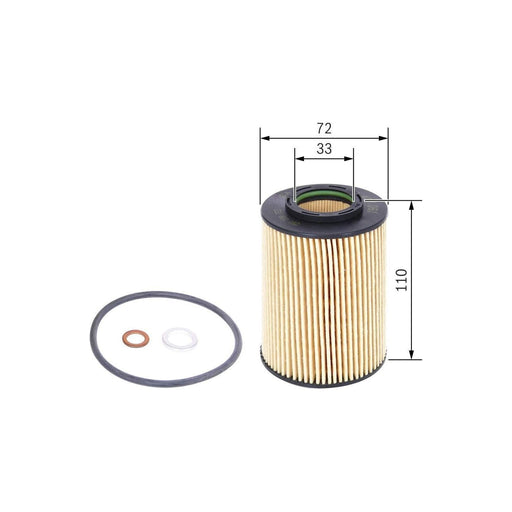 Genuine Bosch Car Oil Filter P7061 Fits Kia Sportage Crdi - 2.0 - 06-10 F0264070 Bosch  - Town Parts