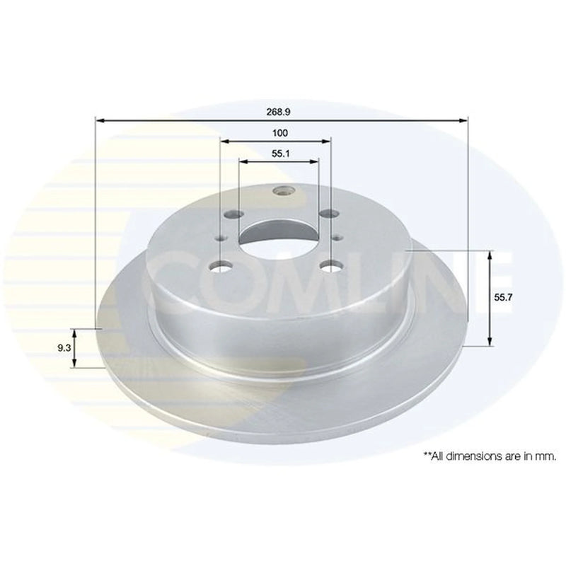 Comline 2 x Solid Rear Brake Discs ADC01104