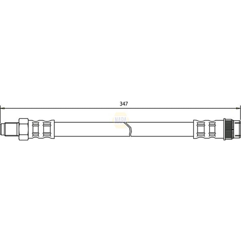 NAPA Brake Hydraulic Hose Line Front NBH1422