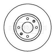 Borg & Beck 2 x Vented Front Brake Discs BBD4133