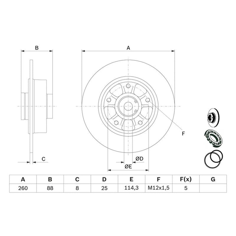 Bosch 2 x Rear Brake Discs 0 986 479 575