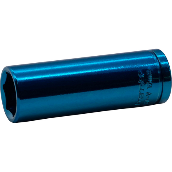 Sealey 3/8"Dr Coloured Deep Socket 15mm (Blue)