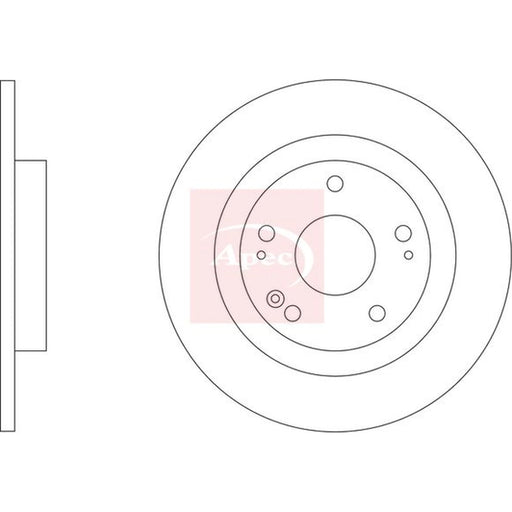 Apec 2 x Solid Rear Brake Discs DSK3427