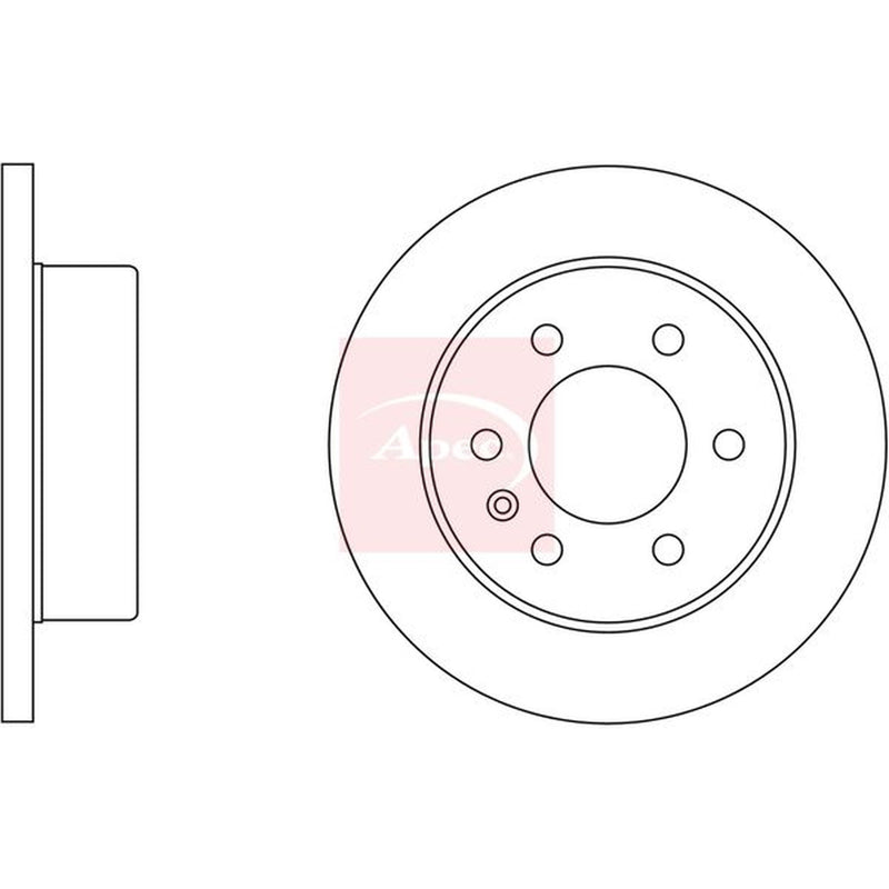 Apec 2 x Solid Rear Brake Discs DSK2449