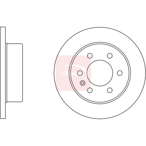 Apec 2 x Solid Rear Brake Discs DSK2449