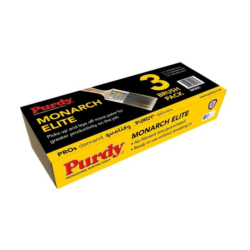Purdy® Monarch™ Elite™ Paint Brush Set, 3 Piece - MON1