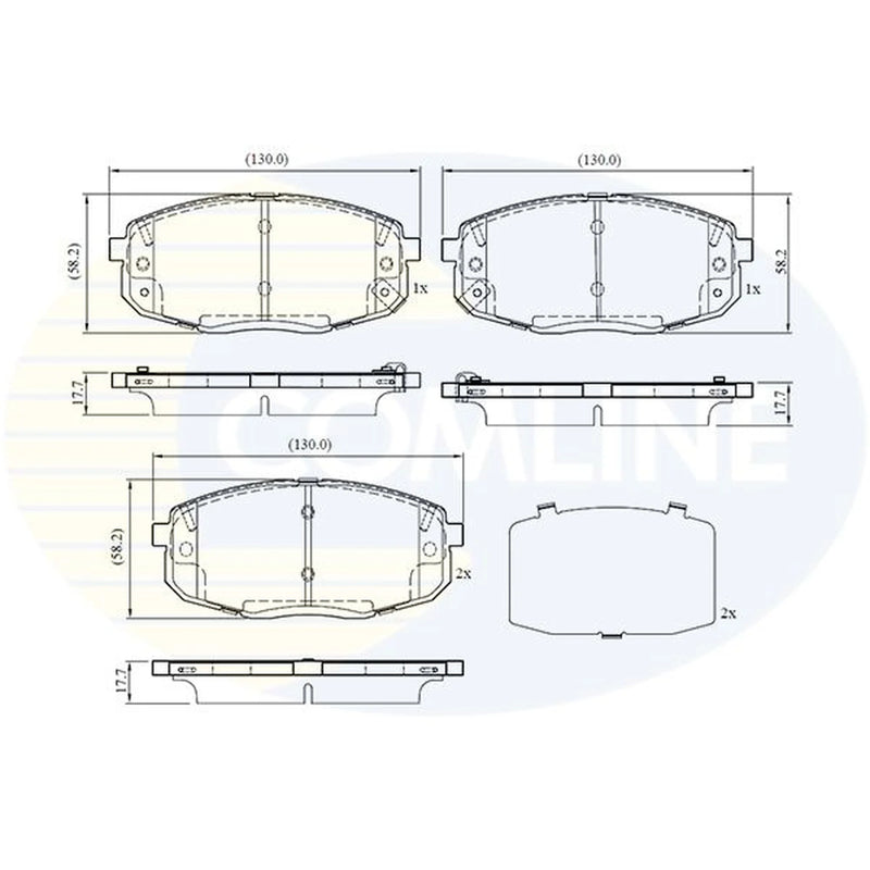 Comline 4 x Front Brake Pad Set CBP32759