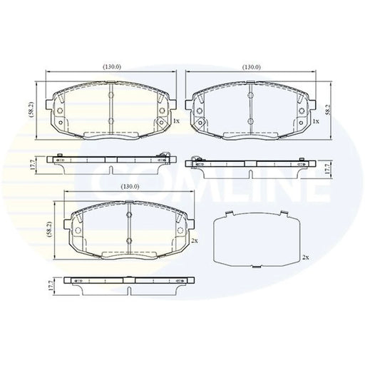 Comline 4 x Front Brake Pad Set CBP32759