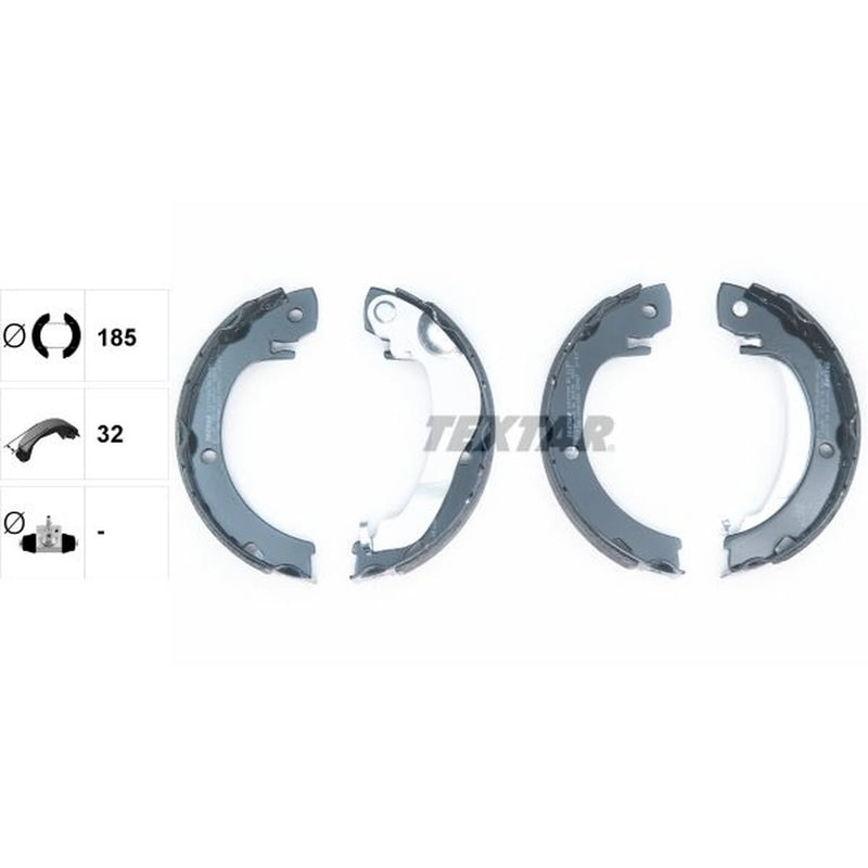 Textar Parking Brake Shoe Set 91077300