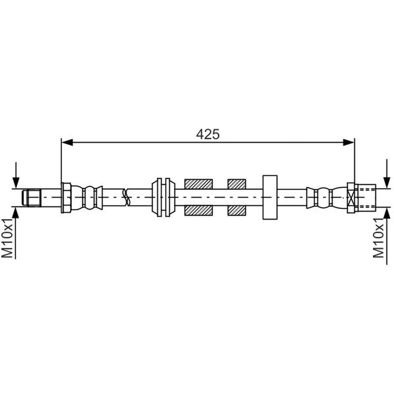 Bosch Brake Hydraulic Hose Line Front 1 987 481 817