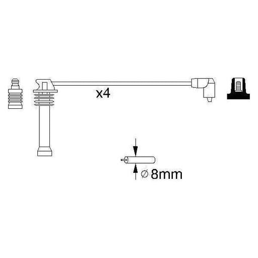 Genuine Bosch Ignition Lead B141 Fits Ford Focus Estate/Wagon - 1.8 - 98-05 0986 Bosch  - Town Parts