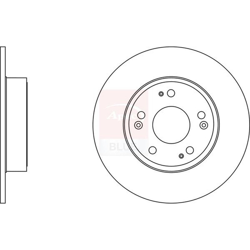 Apec 2 x Solid Rear Brake Discs SDK6582