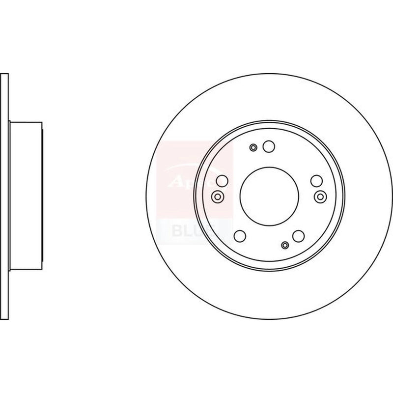 Apec 2 x Solid Rear Brake Discs SDK6582
