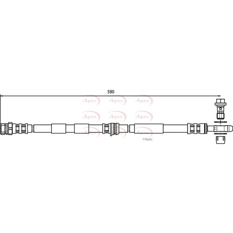 Apec Brake Hydraulic Hose Line Front HOS3732
