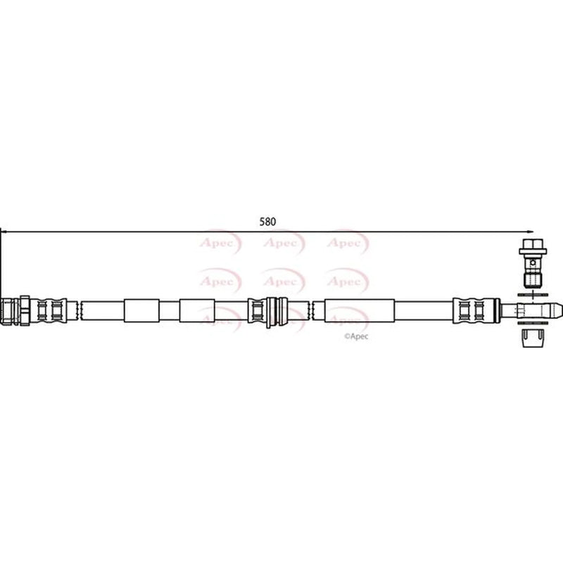Apec Brake Hydraulic Hose Line Front HOS3732