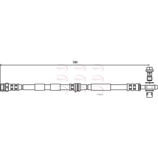 Apec Brake Hydraulic Hose Line Front HOS3732