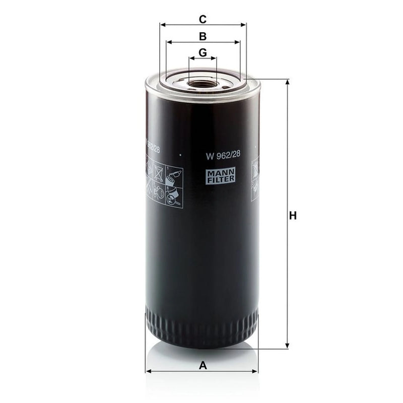 MANN-FILTER Engine Oil Filter W 962/28 OE 5502096