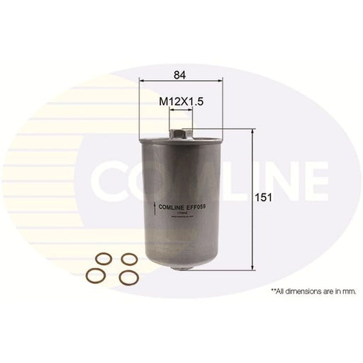 Comline Fuel Filter Element EFF059