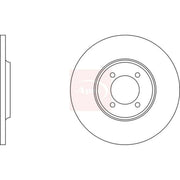 Apec 2 x Solid Rear Brake Discs DSK705