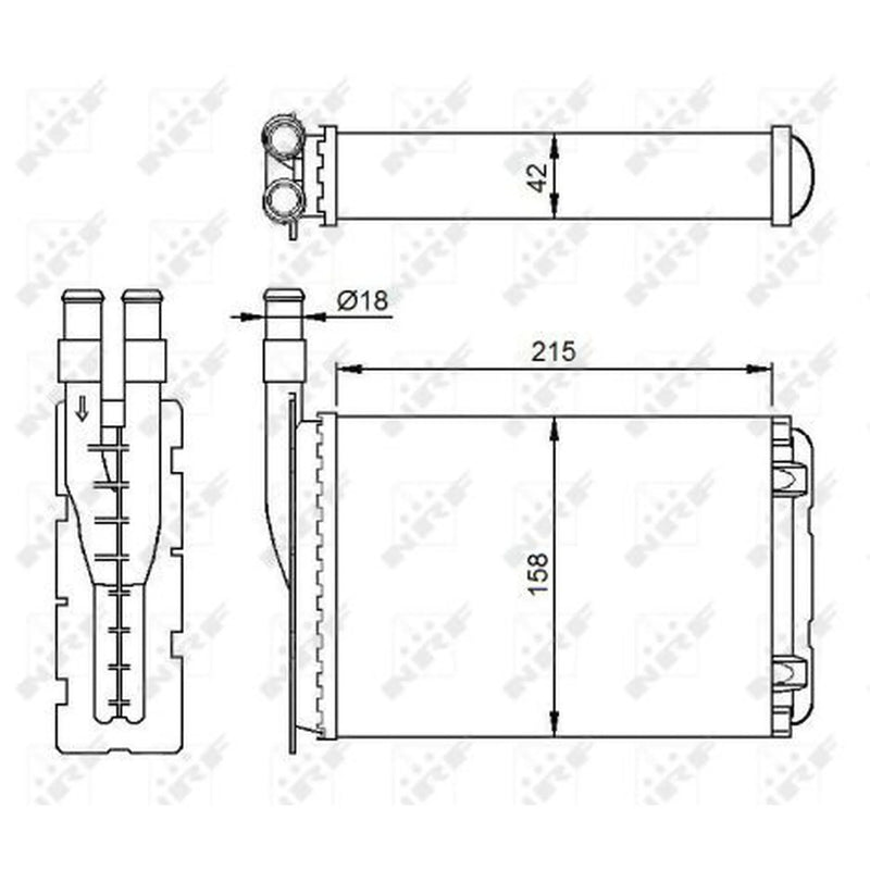 NRF Heater Matrix Core Heat Exchanger 507339