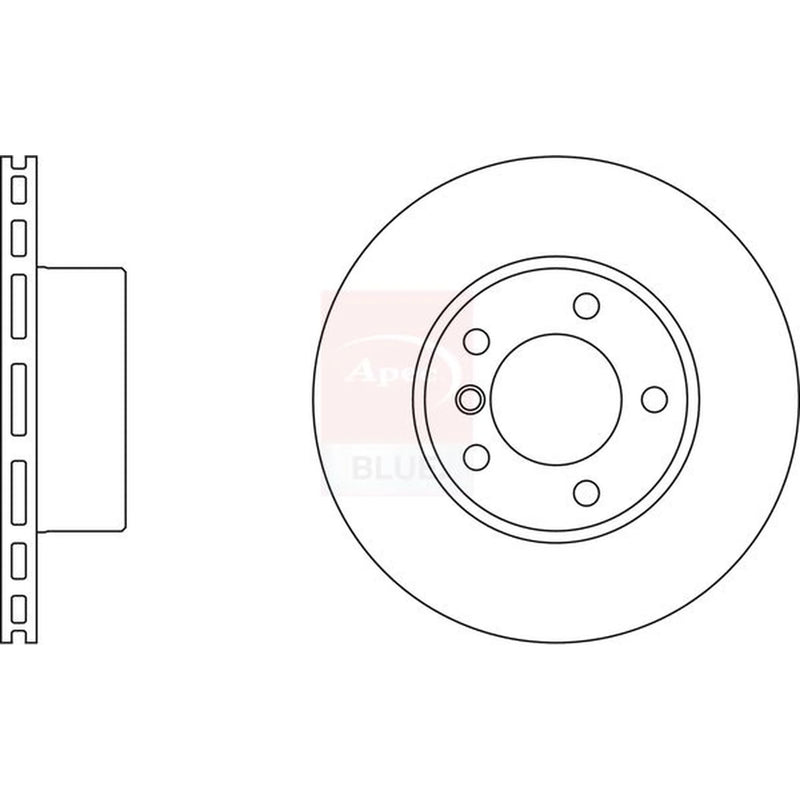 Apec 2 x Vented Front Brake Discs SDK6190