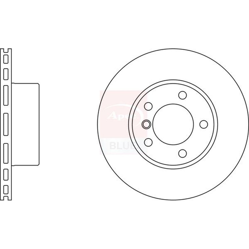 Apec 2 x Vented Front Brake Discs SDK6190