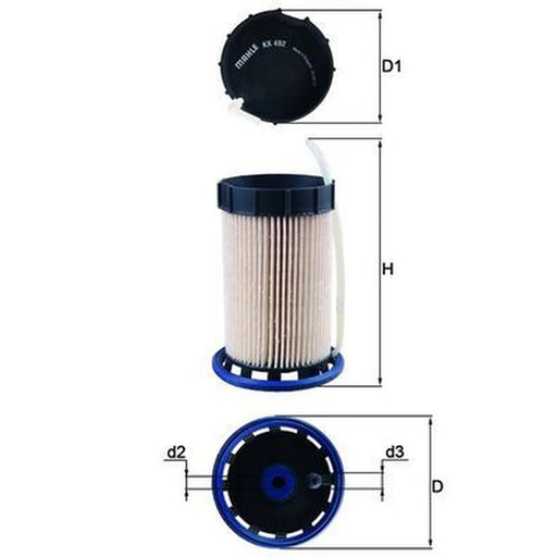 Mahle Fuel Filter Element KX 492