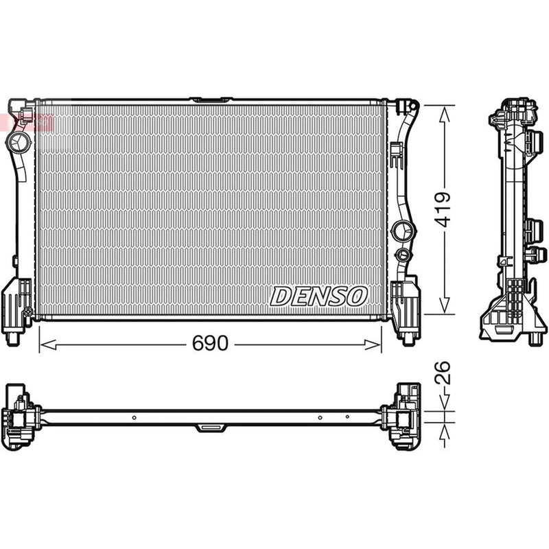Denso Engine Radiator DRM17112