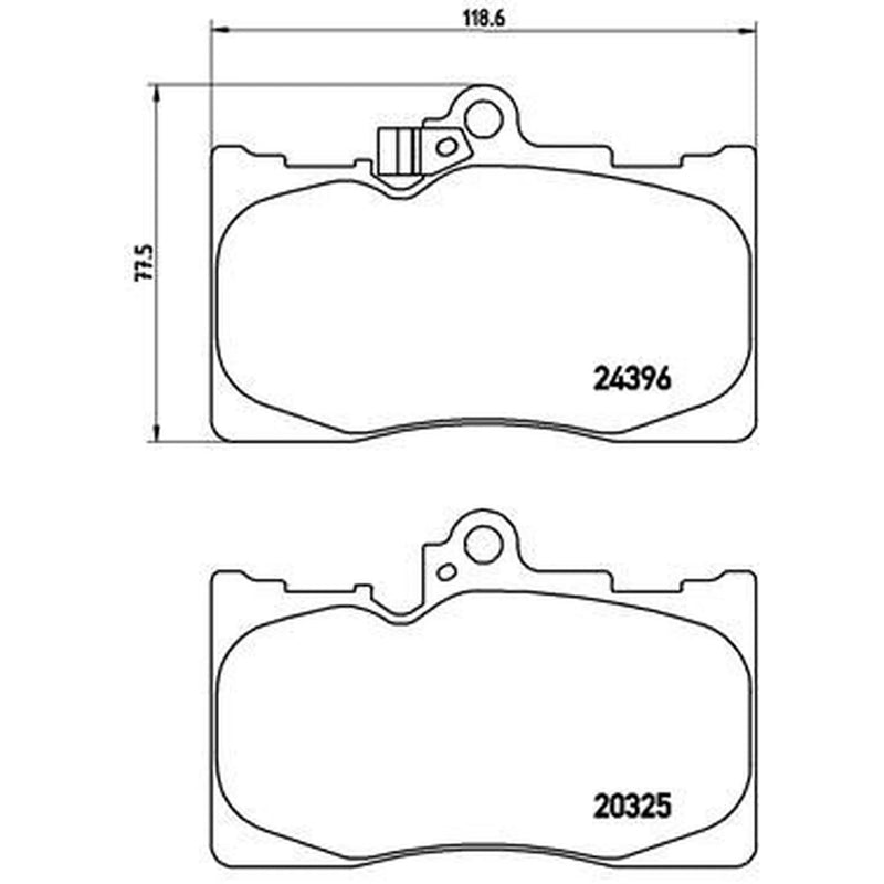 Brembo 4 x Front Brake Pad Set P83072