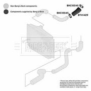 Borg & Beck Intercooler Turbo Charge Air Hose BTH1429