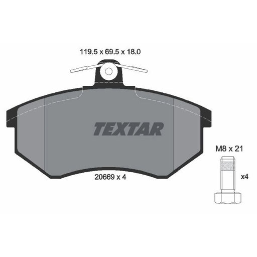 Textar Brake Pad Set 2066928