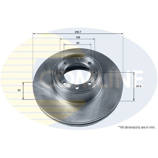 Comline 2 x Internally Vented Rear Brake Discs ADC9064V