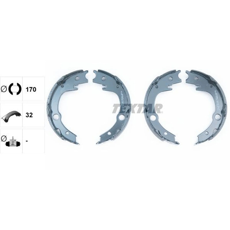 Textar Parking Brake Shoe Set 91063200