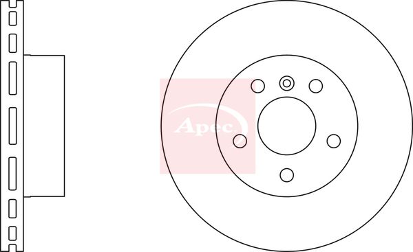 Apec 2 x Brake Disc Set Vented