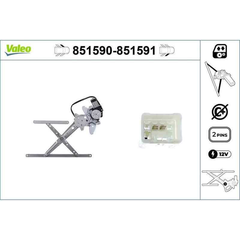 Valeo Electric Window Regulator Lifter Left Front 851590