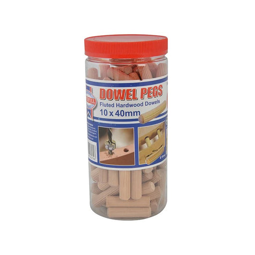 Faithfull Wood Dowels Fluted 40 x 10mm (Tub 100) - FAIDOW10100T