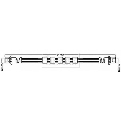 Borg & Beck Brake Hydraulic Hose Line Left BBH8025