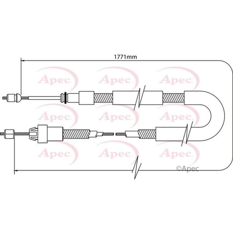 Apec Handbrake Cable Left Rear CAB1082