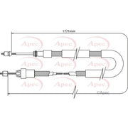 Apec Handbrake Cable Left Rear CAB1082