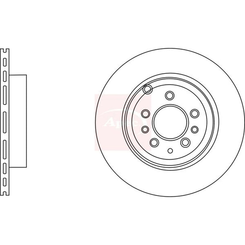 Apec 2 x Vented Rear Brake Discs DSK2757