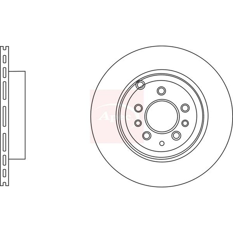 Apec 2 x Vented Rear Brake Discs DSK2757
